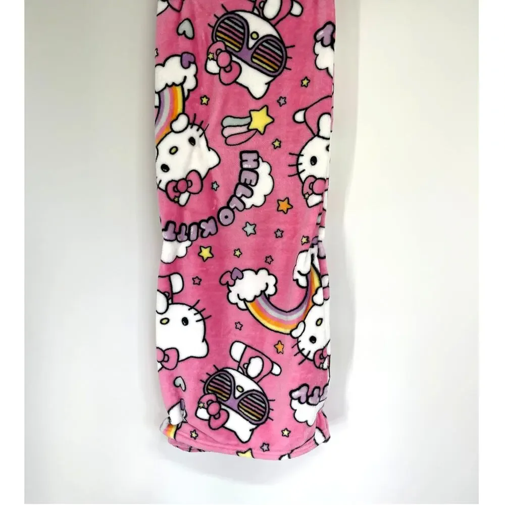 Hello Kitty Sanrio Silk Touch Throw Blanket 50 x 70 Starry Rainbows Pink NEW